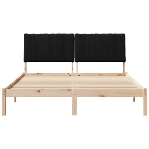  Okvir za krevet s uzglavljem Smeđa 150 x 200 cm tkanina Slike