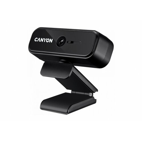 Canyon C2N, 1080P full HD 2.0Mega fixed focus webcam with USB2.0 connector, 360 degree rotary view scope, built in MIC, Resolution 1920*1080, viewing angle 88°, cable length 1.5m, 90*60*55mm, 0.095kg, Black Cene