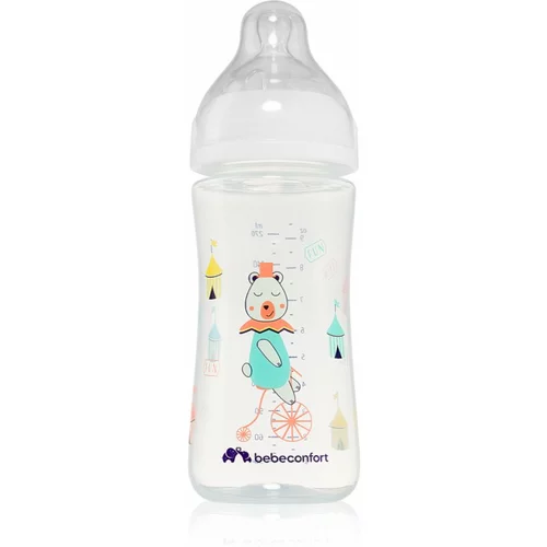 Bebe Confort Emotion White steklenička za dojenčke Bear 0-12 m 270 ml