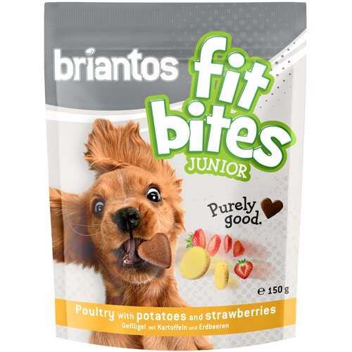 briantos "FitBites" Junior - perutnina s krompirjem in jagode - Varčno pakiranje: 3 x 150 g Cene