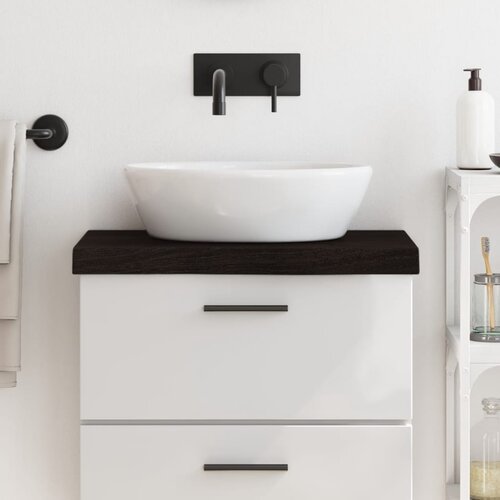 vidaXL Kupaonska radna ploča tamnosmeđa 60x40x(2-6) cm tretirano drvo Cijene