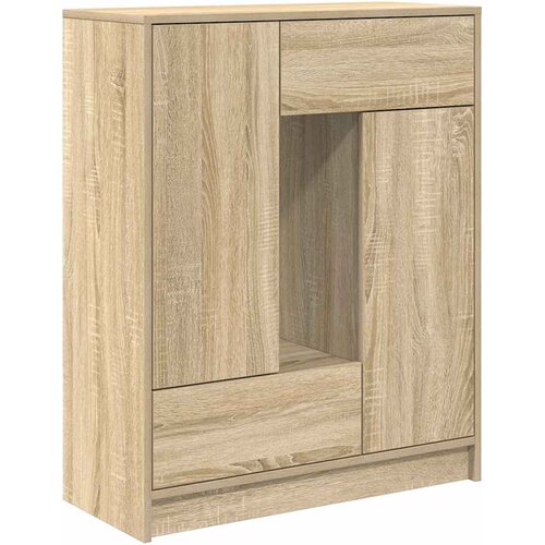  Komoda s ladicama i vratima sonoma hrast 73x31x90 cm Slike