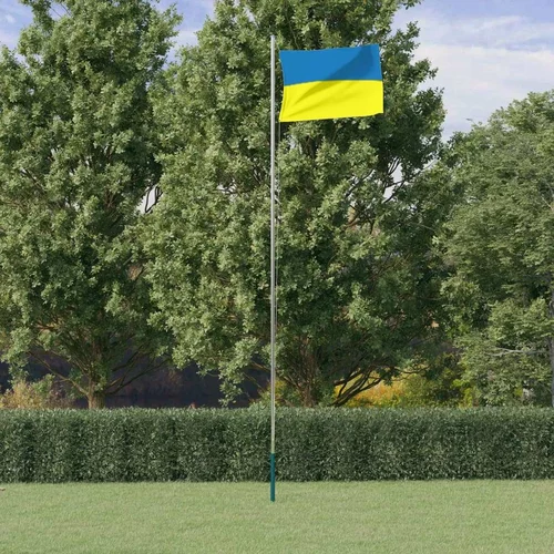  Ukrajinska zastava i jarbol 6 23 m aluminijska