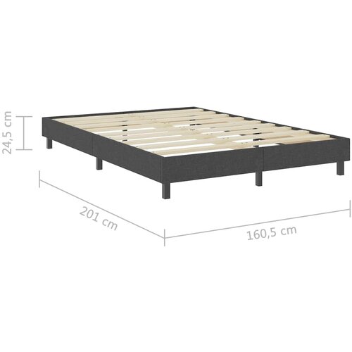 Box spring okvir za krevet od tkanine sivi 160 x 200 cm Slike