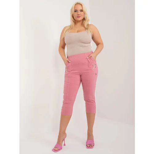 Fashion Hunters Powder pink plus size 3/4 leg trousers