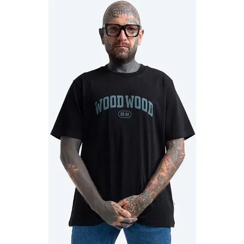 Wood Wood Pamučna majica Bobby IVY T-shirt boja: crna, s tiskom, 12135703.2489-GREYMEL