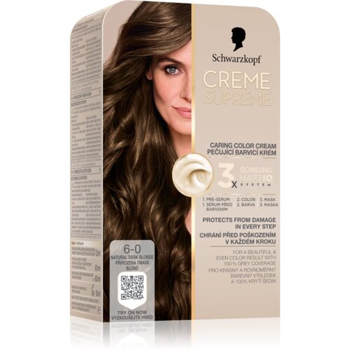 Schwarzkopf Creme Supreme trajna boja za kosu nijansa 6-0 Natural Dark Blonde 60 ml Cijene
