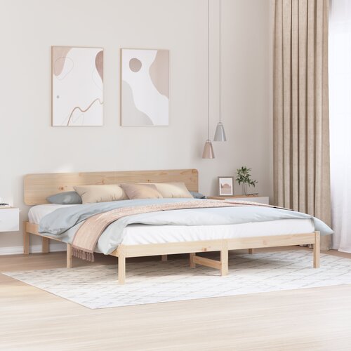 vidaXL okvir kreveta s uzglavljem 180x200 cm Čvrsto borovo drvo Cene