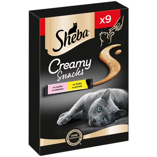 Sheba Creamy Snacks - Piletina i losos (9 x 12 g)