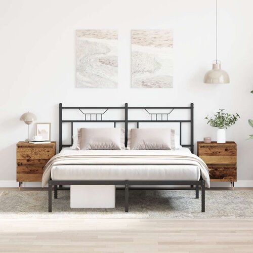  Noćni ormarić 2 kom Stari drvo 40x35x50 cm Srebrni  drvo Cijene