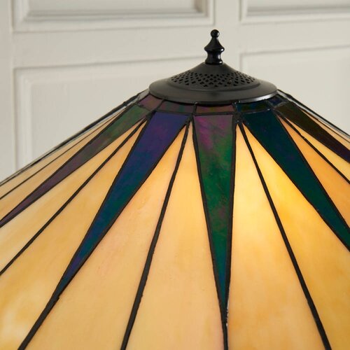 Endon 64041 - Podna lampa Tiffany DARK STAR, 2xE27/60W/230V, prečnik 49 cm Slike