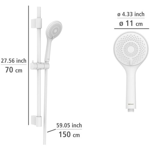 Wenko Bijeli set za tu&amp;scaron; kabinu od nehrđajućeg čelika 70 cm Watersaving &amp;ndash; Slike