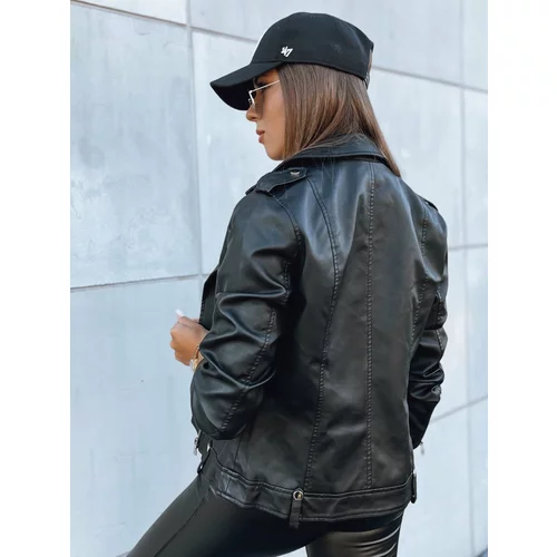 DStreet MODE MOSAIC ladies leather jacket black