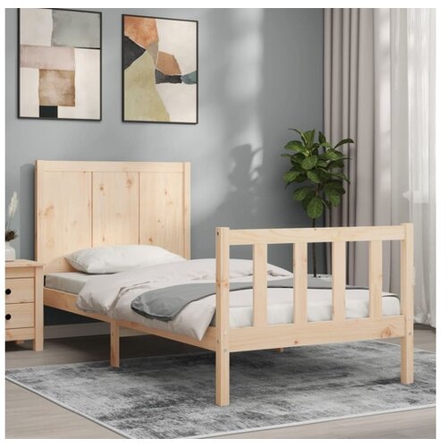  Posteljni okvir z vzglavjem 90x200 cm trles Slike