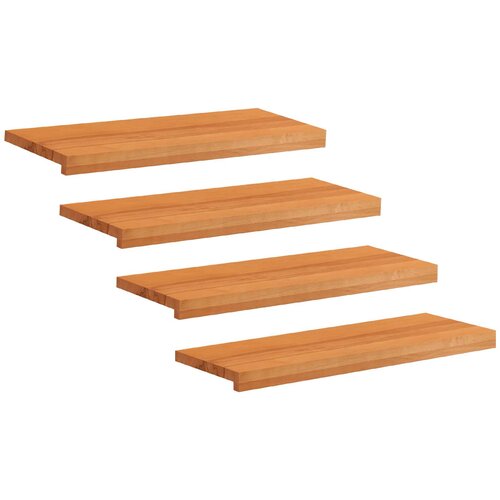 Step treads 4 kom. 80 x 25 x 2 cm Svijetlosmeđa Cijene