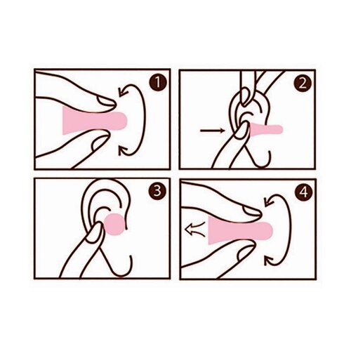  Čepki Za U&amp;scaron;esa Iz Pene - Haspro Tube50 Pink - 50 Parov Slike