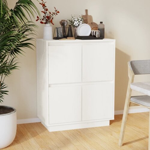  Komoda bijela 60 x 34 x 75 cm od masivne borovine Cijene