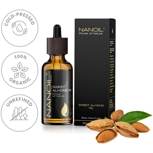 Nanoil Sweet Almond Oil mandljevo olje za obraz, telo in lase 50 ml Slike