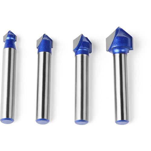 TwoTrees V-utori frezer 90&amp;deg; 6 mm set od 4 kom - 1 set Slike