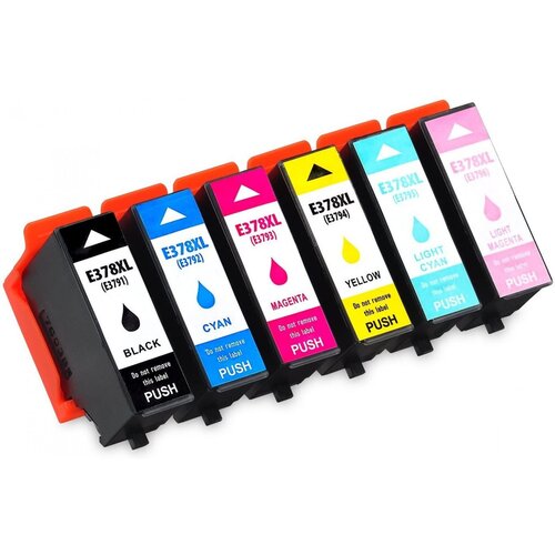 All4Printing EPSON 378XL / 478XL , T3791 do T3796 kompatibilne kartu&amp;scaron;e - komplet 6 Slike