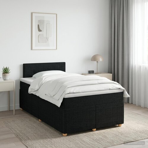  Boxspring krevet s madracem Crna 120 x 190 cm Tkanina Cene