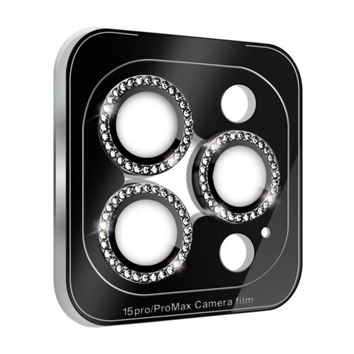  Zastita za kameru diamond za iphone 15 pro 6.1 crna Slike