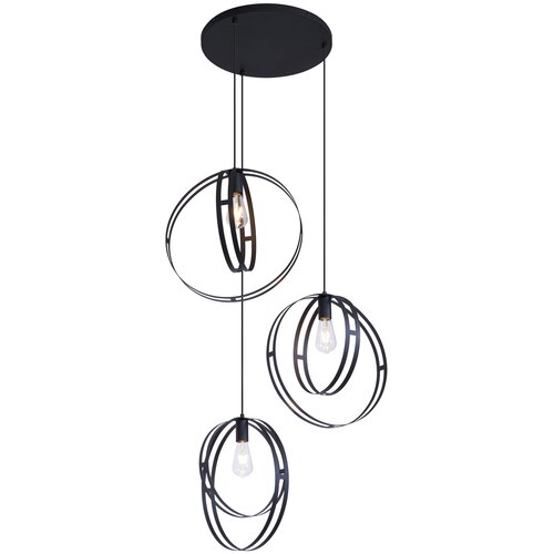 QAZQA Smart hanglamp zwart rond 3-lichts incl. Wifi G95 - Indu Slike