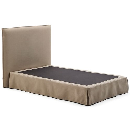 Kave Home Smeđe-sivi tapecirani krevet 90x200 cm Jaira – Cijene