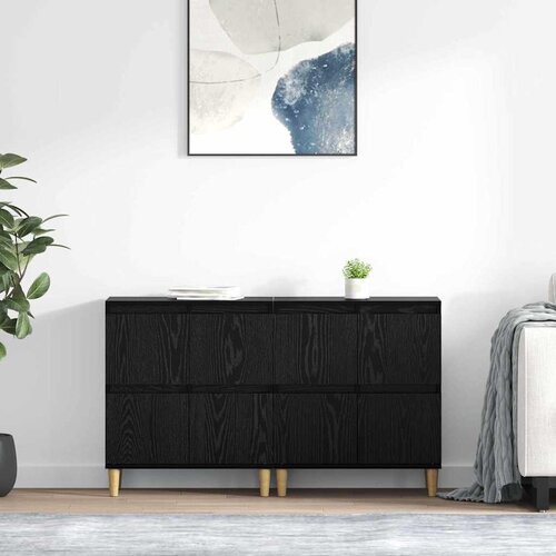  Komode 2 kom. Crni hrast 60 x 35 x 70 cm Konstruirano drvo Cijene
