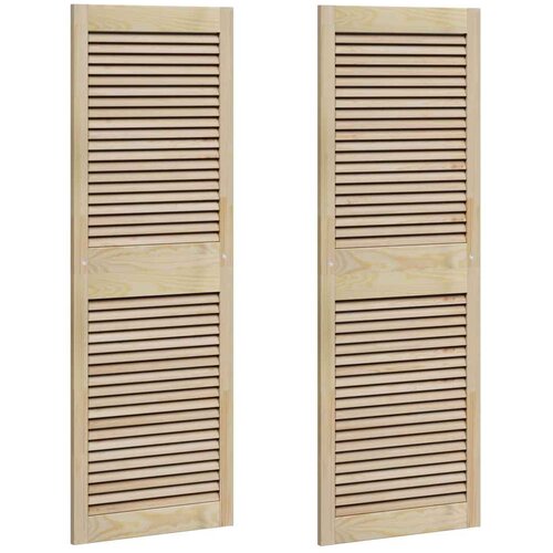  Ormarna vrata s vratima 2 pcs Prirodna 49,5 x 2,1 x 140,5 cm Slike