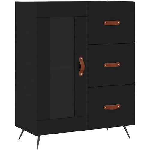  Komoda crna 69,5 x 34 x 90 cm od konstruiranog drva Slike