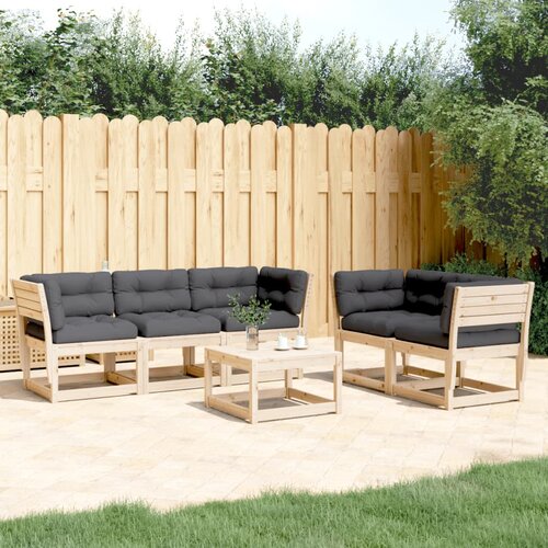 VidaXL 5-dijelni set vrtnih sofa od masivne borovine s jastucima Slike