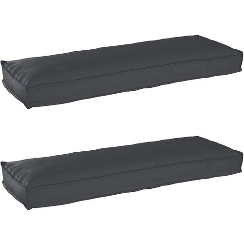 VidaXL Jastučići za palete za klupu 2 kom crni 120x40x8 cm Oxford tkanina Slike
