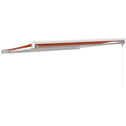 VidaXL Tenda na uvlačenje narančasto-smeđa 3 5x2 5 m tkanina/aluminij Slike