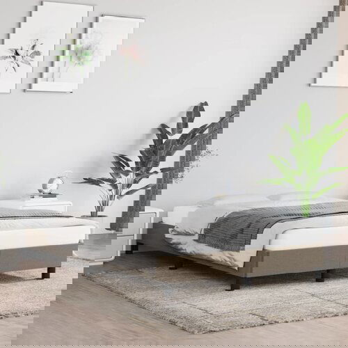  The Living Store Posteljni okvir taupe 120x190 cm tkanina - Posteljni Okvir, (21497600) Slike