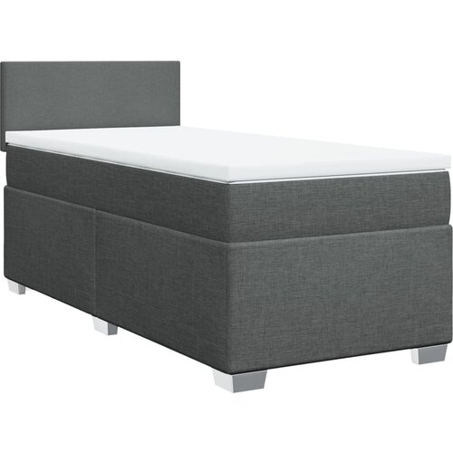 Maison Chic Box spring postelja - Vzmetna postelja z vzmetnico temno siva 90x200 cm blago SL16533, (21895738) Slike