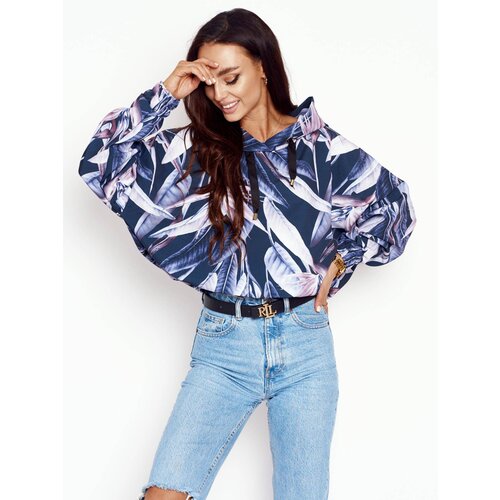 Cocomore Navy blue oversize hoodie floral prints Cijene