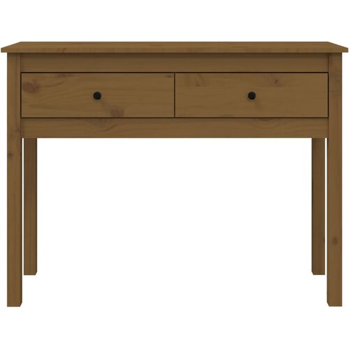  Konzolni stol boja meda 100x35x75 cm od masivne borovine Slike