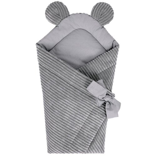 MeowBaby Siva korduroy dječja povojnica 35x65 cm - Cijene