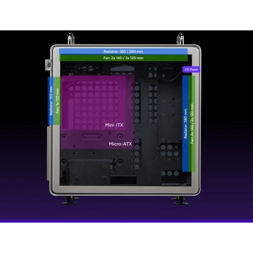 Cooler Master Kući&scaron;te, Qube 540 Moonstone, Modularno, (Q540-LGNN-S00) Cene