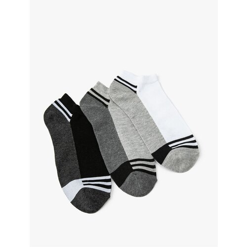 Koton Striped Booties Socks Set of 3 Multicolored Cotton Blend Cene