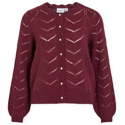 Vila Telovniki &amp;amp; Jope Cardigan Tuli L/S - Fig Bordo Slike
