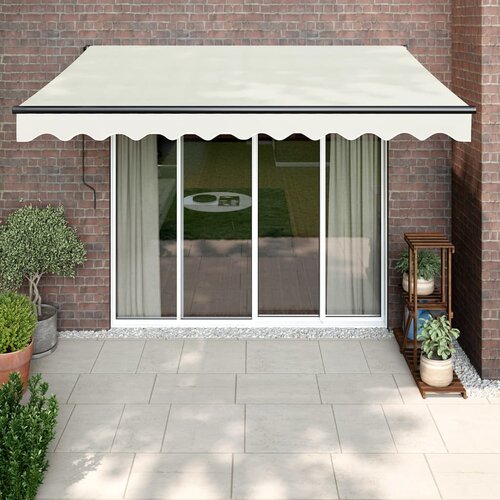 vidaXL Zložljiva tenda krem 3,5x2,5 m blago in aluminij Cene