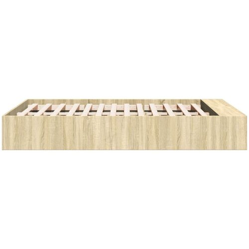 VidaXL Okvir za krevet boja hrasta 120x190 cm od konstruiranog drva Slike