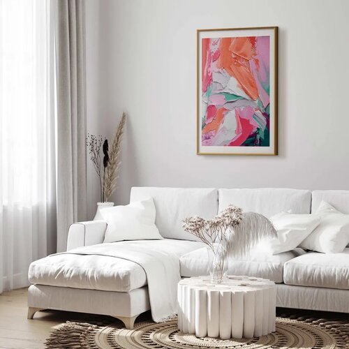  Plakat Pink Palette - vibrant shades of pink orange and green on canvas 29.7x42 Cijene