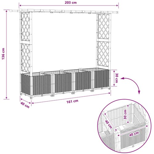  Povi&amp;scaron;eni krevet s mrežom i krovom Siva 203 x 40 x 138 cm PP Slike