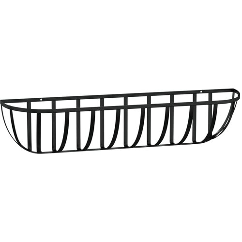  Zidna korita crna 2 kom obloge od kokosa 91x20x23 cm čelična Slike