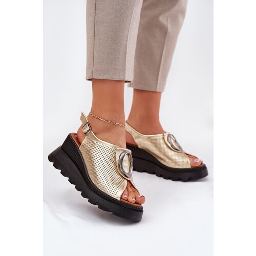 Boto Leather Women's Wedge Sandals With Decoration Artiker Cene
