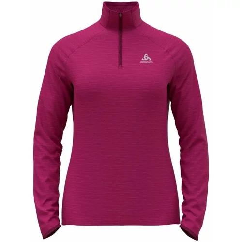 Odlo W MIDLAYER 1/2 ZIP RUN EASYWARM Ženska majica za trčanje, ružičasta, veličina