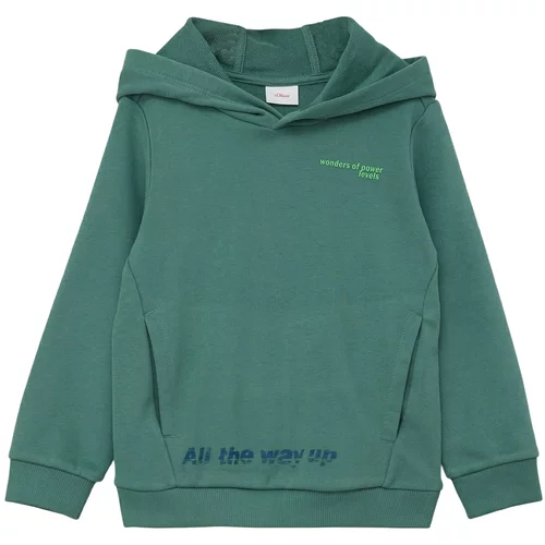 s.Oliver Sweater majica kivi zelena / tamno zelena